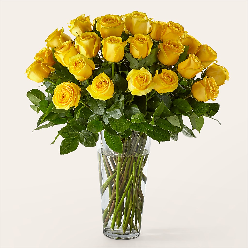 Long Stem Yellow Rose Bouquet – AKIKO'S FLORAL ARTS, Wellsboro PA