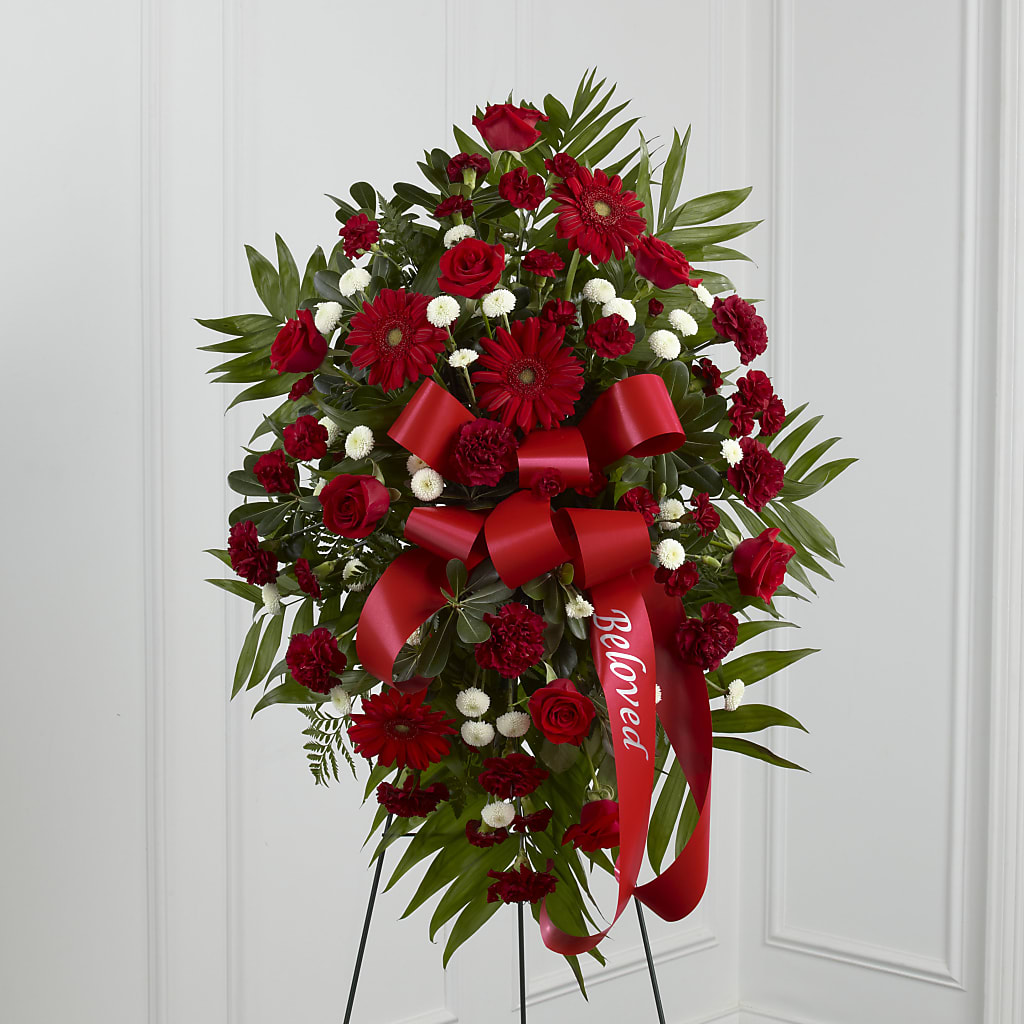 Treasured Memories Standing Spray – AKIKO'S FLORAL ARTS, Wellsboro PA