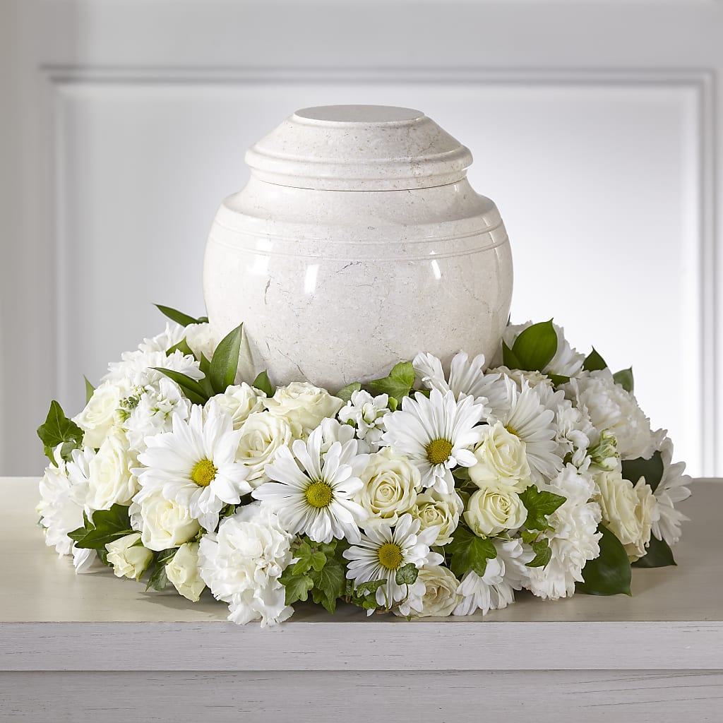 Ivory Gardens Cremation Adornment – AKIKO'S FLORAL ARTS, Wellsboro PA