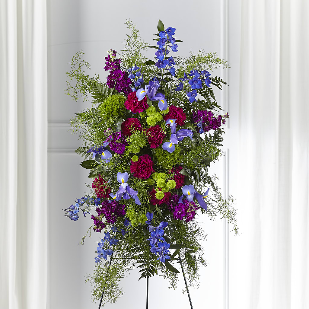 Heavenly Skies Standing Spray – AKIKO'S FLORAL ARTS, Wellsboro PA