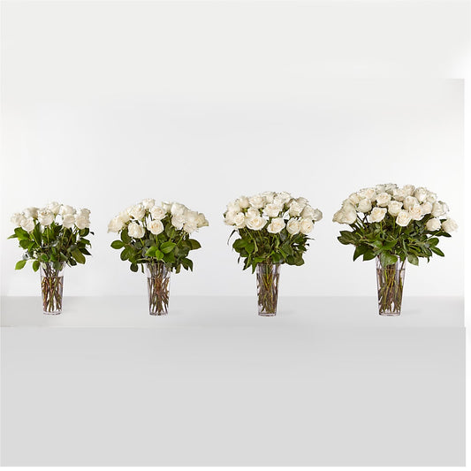 Long Stem White Rose Bouquet – AKIKO'S FLORAL ARTS, Wellsboro PA
